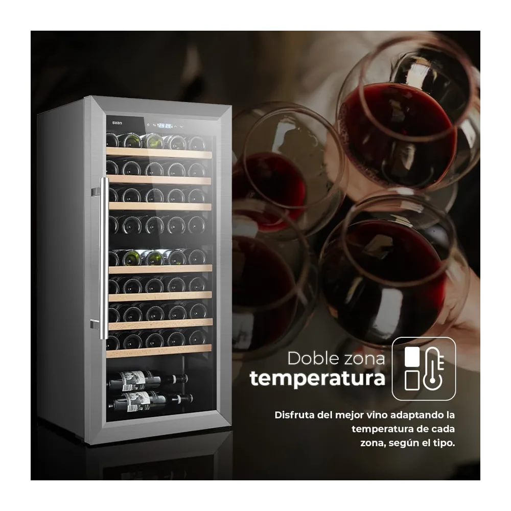 SVAN Vinoteca 45 Botellas Negro SVN4500D. 85W — 5
