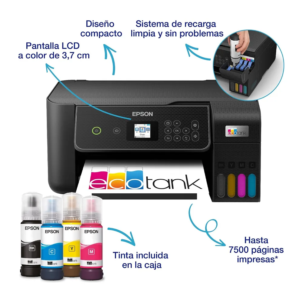 Epson Impresora multifunción EcoTank ET-2870 A4 con depósito de Tinta — 2
