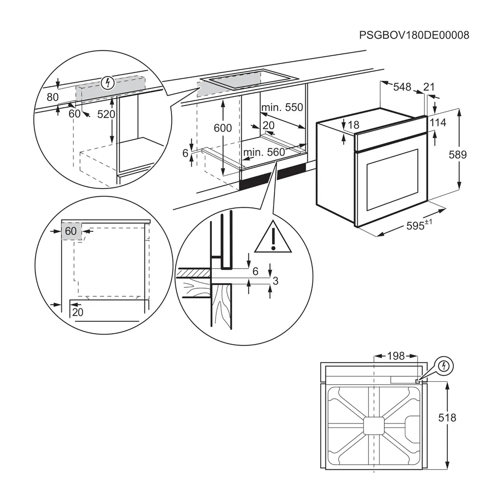 Electrolux Horno Multifunción EOF6P54TX, 72 L, Función Grill, 1000W, Tecnología SurroundCook, Limpieza — 3