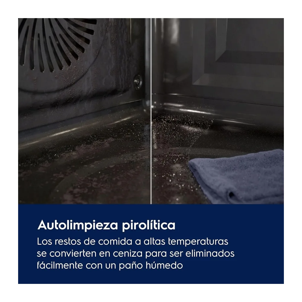 Electrolux Horno Multifunción EOF6P54TX, 72 L, Función Grill, 1000W, Tecnología SurroundCook, Limpieza — 6