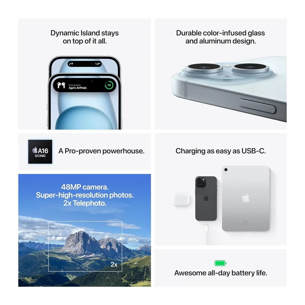 Apple iPhone 15 Plus 128 GB - Rosa (Reacondicionado) — 5
