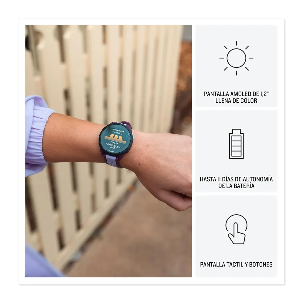 Garmin Forerunner 165 Music, Reloj Inteligente para Correr con GPS, Azul — 3