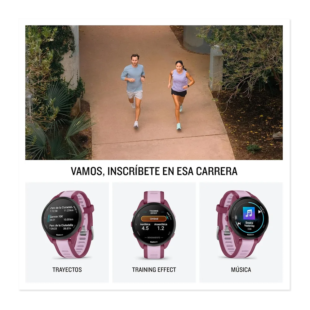 Garmin Forerunner 165 Music, Reloj Inteligente para Correr con GPS, Negro — 4
