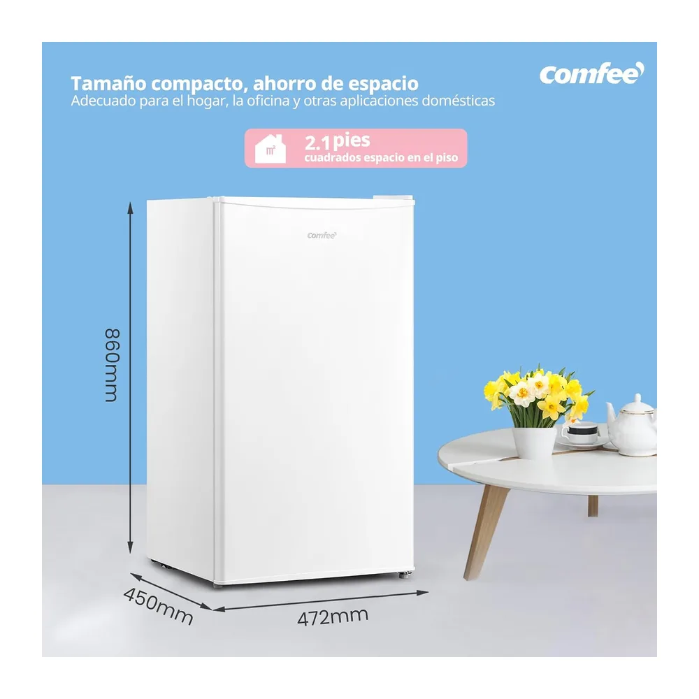 Comfee' 93L Nevera Pequeña, Frigorífico De Una Puerta Bajo Mesa, Blanco [Clase de eficiencia energética E] — 3