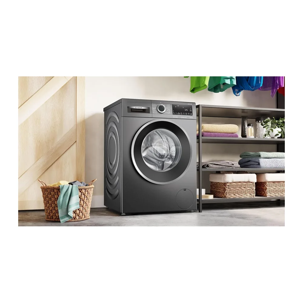 Bosch, Lavadora Serie 4, 9 kg, Silenciosa, Iron Assist, Acero, WGG244ZRES [Clase de eficiencia energética A] — 5