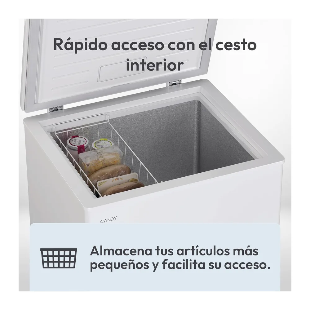 Candy CCHH 145E, Congelador Arcón Horizontal, Ancho 70CM, 137L, Tecnología Estática, 1 Cesto, Control — 4