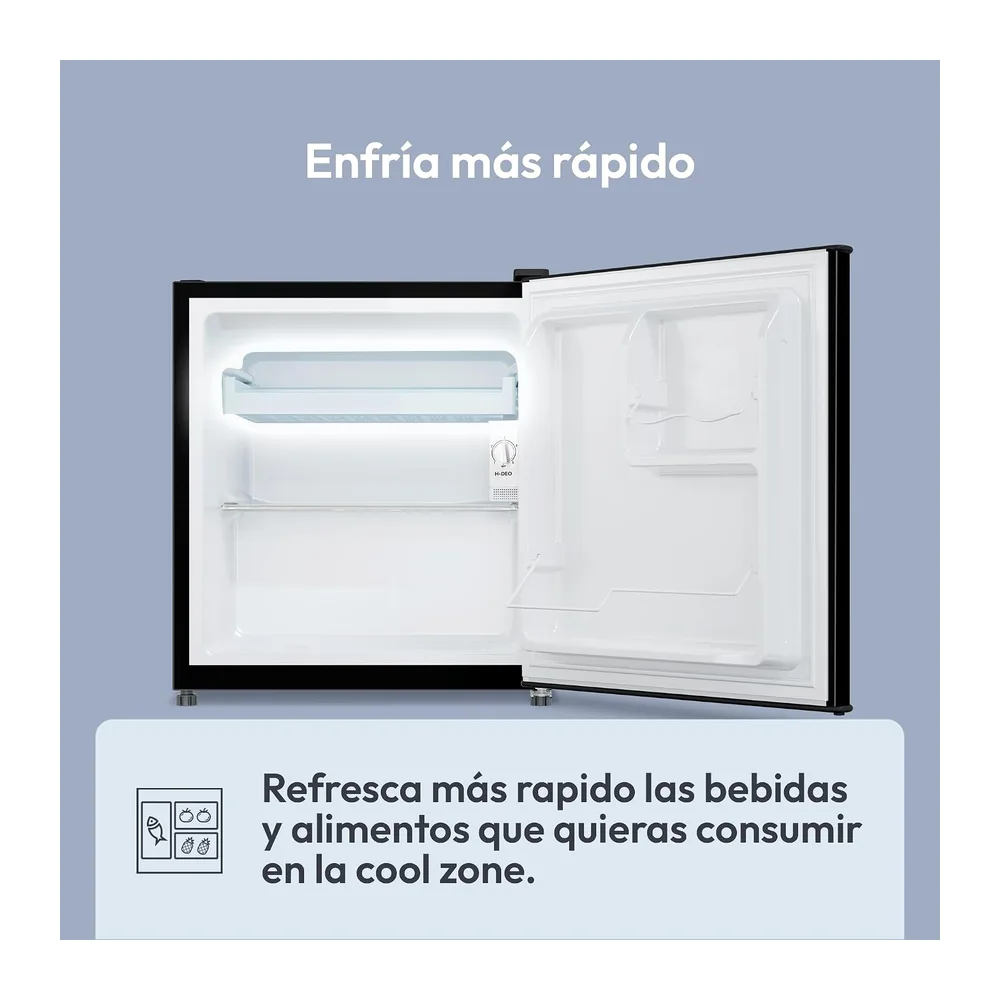 Candy CHASD4351EBC, Frigorífico Mini, Bajo Encimera, Ancho 44,5cm, Altura 51cm, Capacidad 43L, 2 Estantes en — 4