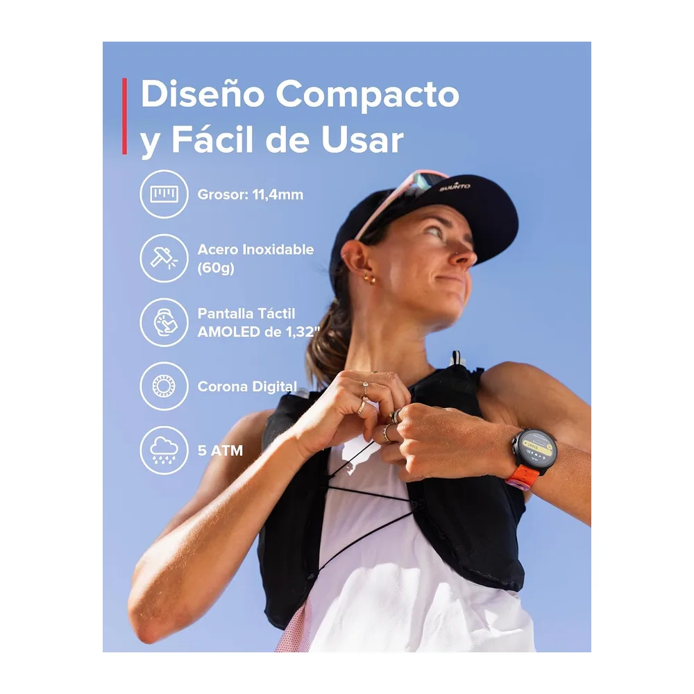Suunto Race S Reloj Deportivo GPS, Pantalla AMOLED 1.3” con 95+ Modos — 2