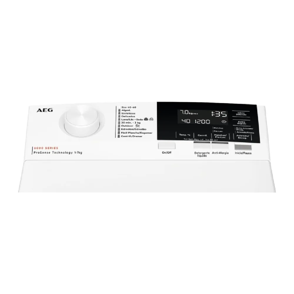 AEG LTA6G7331E, Lavadora de Carga Superior 7 Kg, 1300 rpm, Libre Instalación, Función Prosense, Soft Opening, — 2