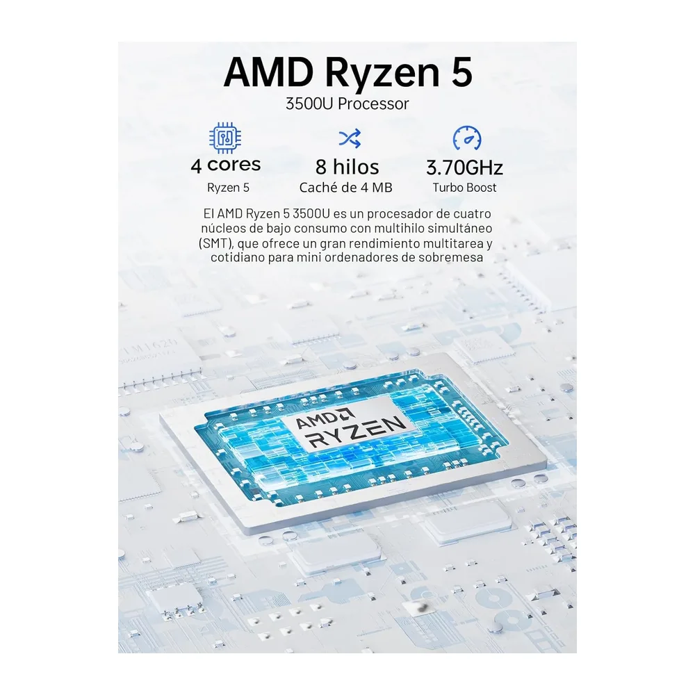 GMKtec G10 Mini PC Ryzen 5 3500U (Más Potente Que el N150) — 4