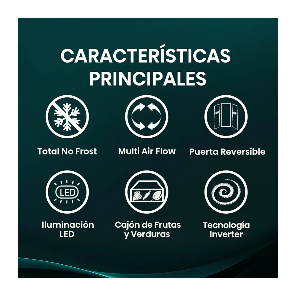 Hisense RT327N4AWE - Frigorífico 2 Puertas Total No Frost, 249L, 168cm, Multi Airflow, Puerta Reversible, — 3