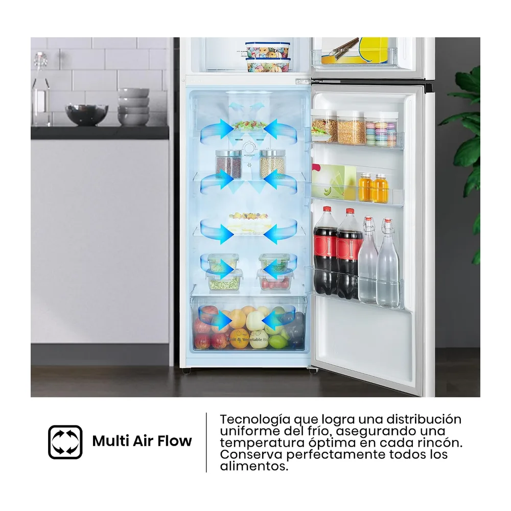 Hisense RT327N4AWE - Frigorífico 2 Puertas Total No Frost, 249L, 168cm, Multi Airflow, Puerta Reversible, — 6