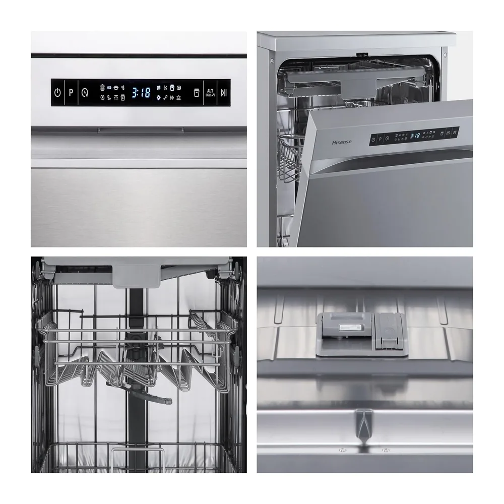 Hisense HS543D10X-Lavavajillas, Libre Instalación, 45cm de Ancho, Class D, 11 Servicios, 8 Programas, 1/2 — 4