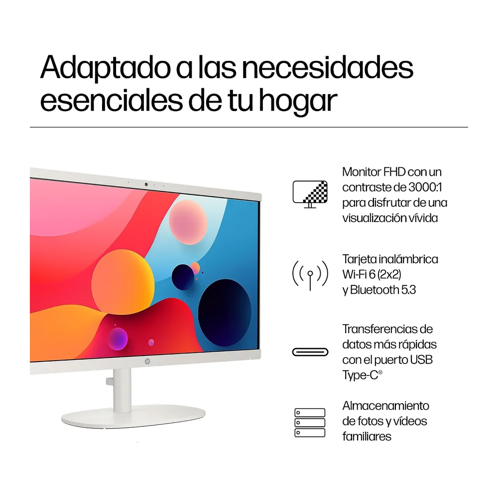 HP All-in-One 22-dg0014ns - Ordenador de 21.5" (Intel N100, 8GB RAM, 256GB SSD, Intel UHD Graphics, Windows) — 2