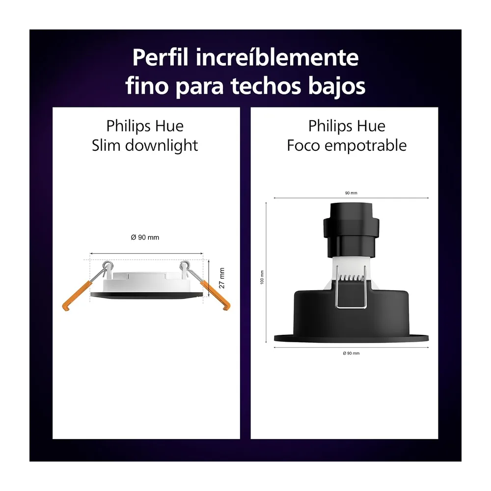 Philips Hue Downlights Slim (Pack de 3un) — 4