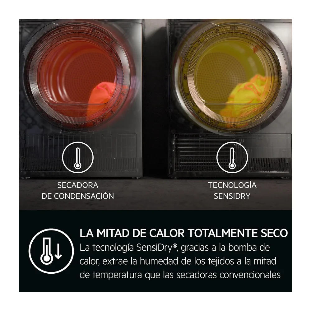AEG TR818A2OB – Secadora con Bomba de Calor Serie 8000 AbsoluteCare, 8 kg, Control Preciso del Secado, — 5