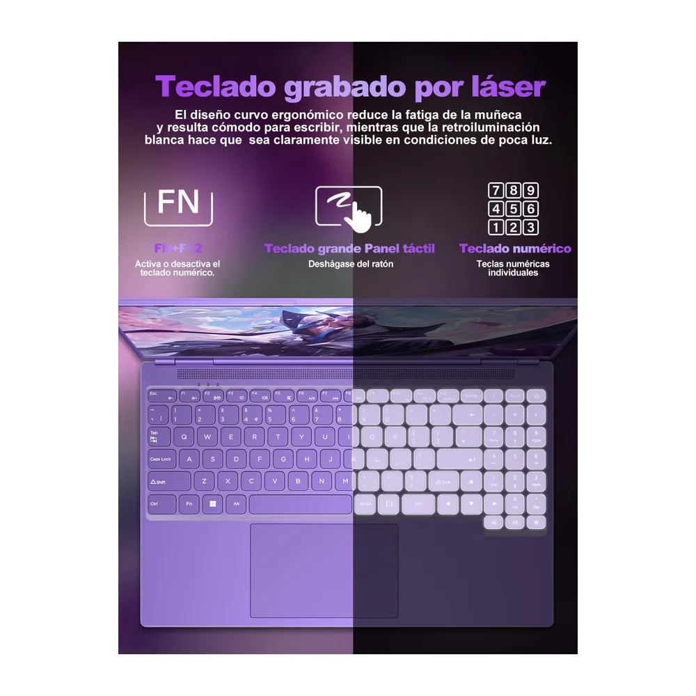 NOTODD Ordenador Portátil 16 Pulgadas Celeron N5095 Up to 2.9Ghz — 6