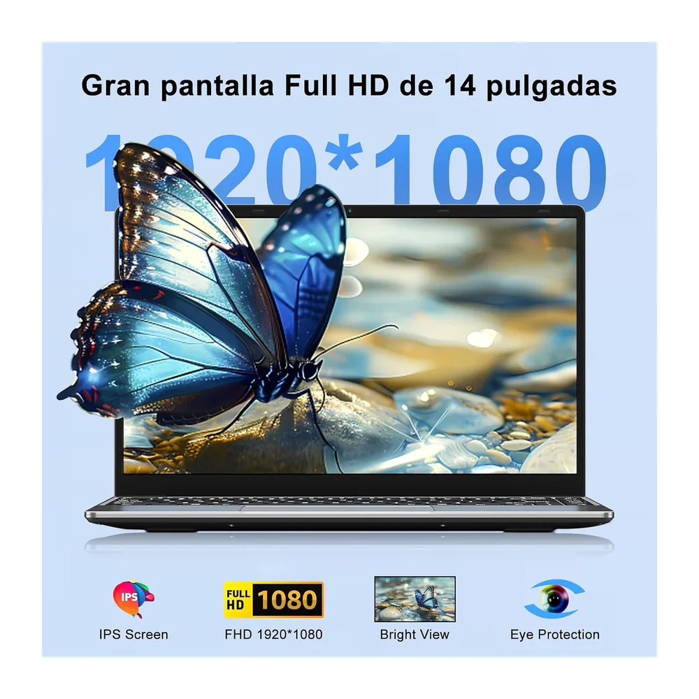 NOTODD Ordenador Portátil Win 11 Portátil 14 Pulgadas 6GB RAM 256GB SSD — 4