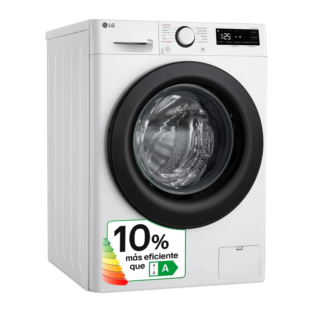 LG F4WR5010A6W - Lavadora Inteligente, 10kg, AI Direct Drive, 1400rpm, Vapor Steam, Clasificación A, Serie — 3