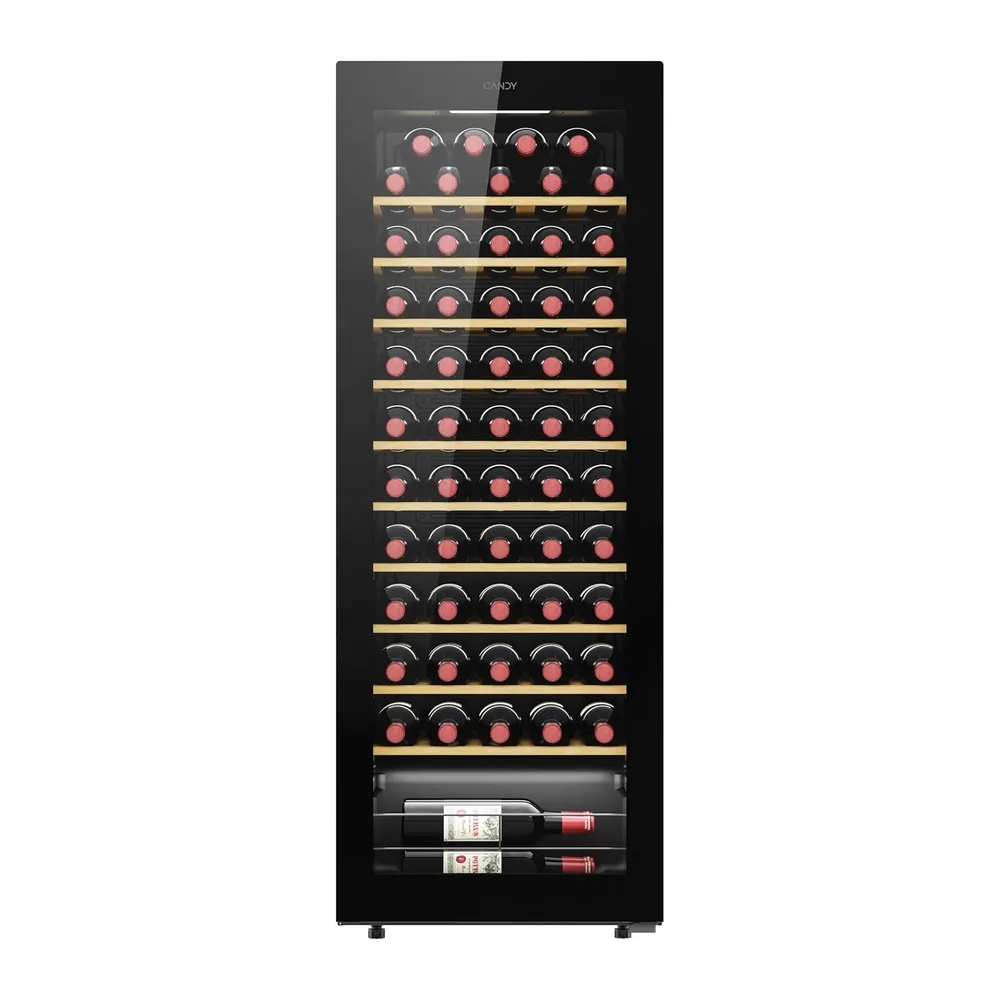 Candy DiVino CWC058, Vinoteca, 58 Botellas, WiFi, App hOn, Puerta Reversible, 10 Baldas, Tratamiento Anti-UV,