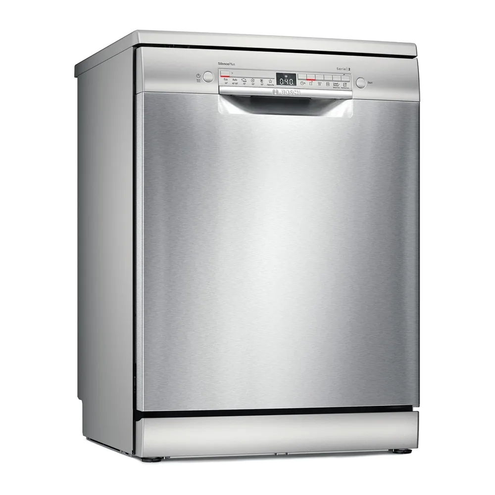 Bosch - Lavavajillas Libre Instalación, 60 cm, Serie 2, Home Connect, 14 servicios, Tercera Bandeja, Acero
