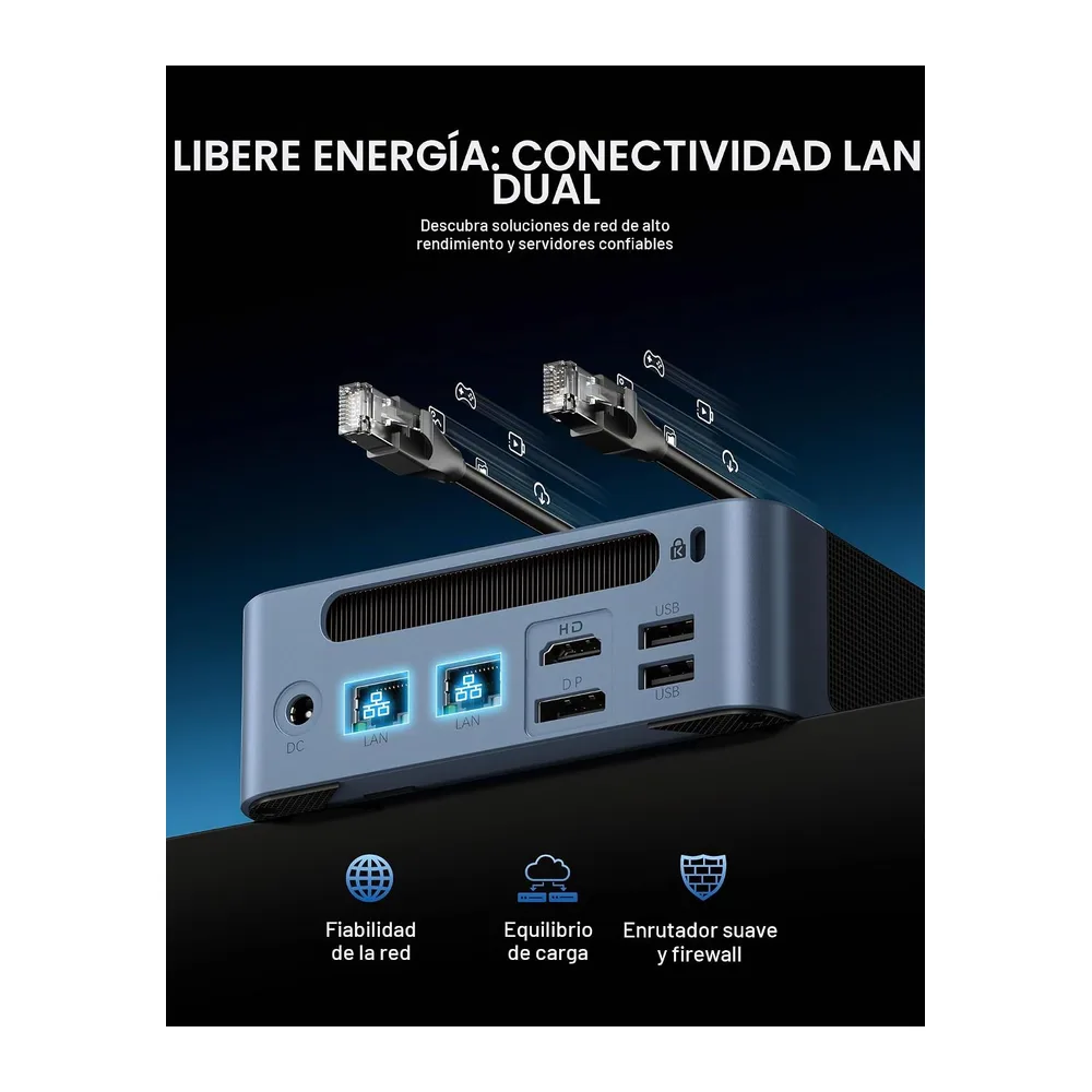 BOSGAME E5 Home-Office-Mini PC, Ryzen 5300U (Supera 4300U/N150, hasta 3.8GHz), 16GB DDR4 RAM 512GB NVMe SSD — 6