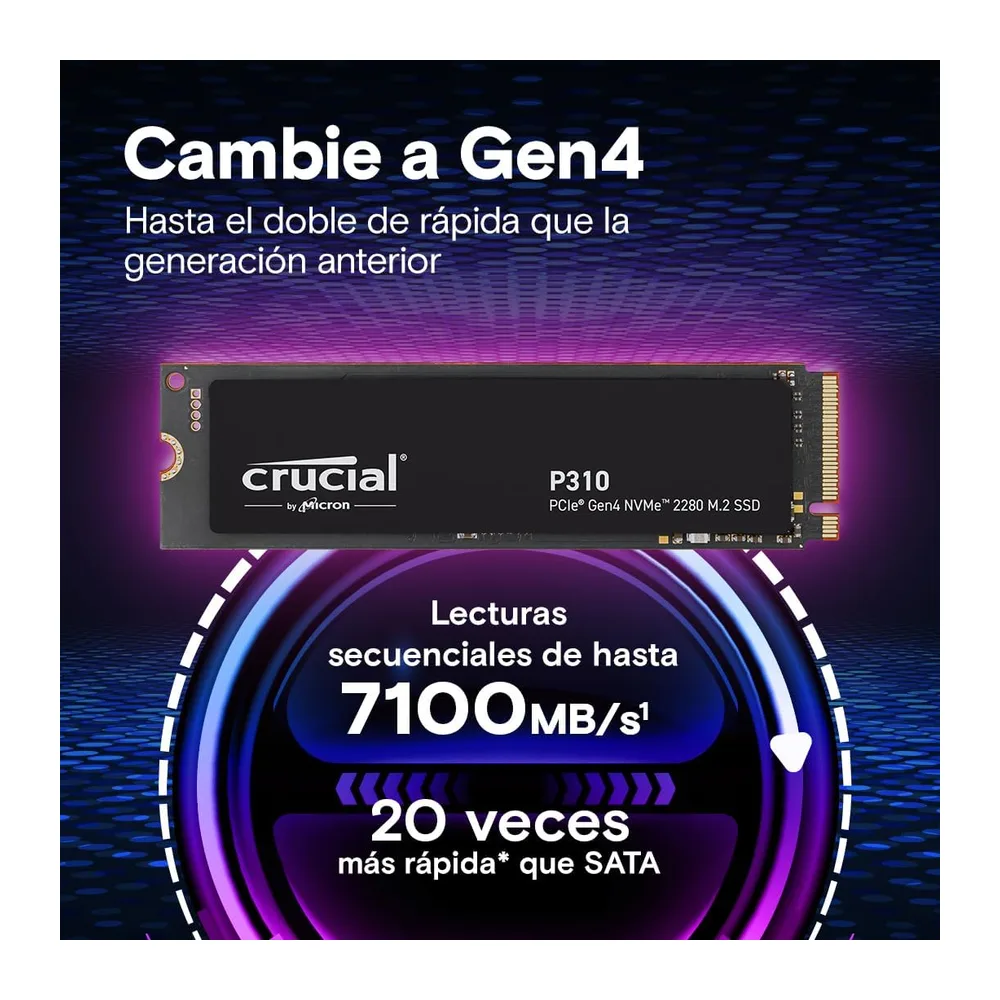 Crucial P310 SSD 2TB PCIe Gen4 NVMe M.2 2280 — 2