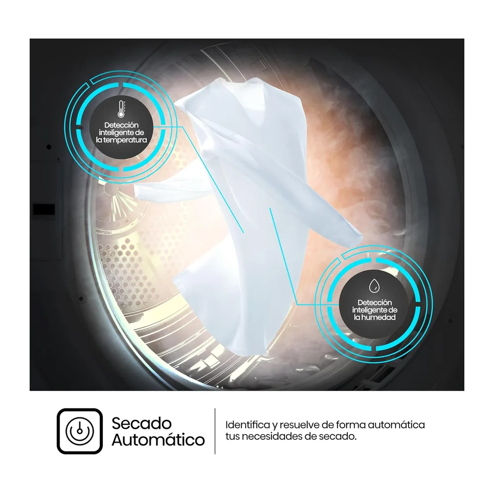 Hisense DHQE800BW2 - Secadora de Ropa, 8Kg, Clase D, Ancho 60cm, 16 Programas, Secado Automático, Secado — 6