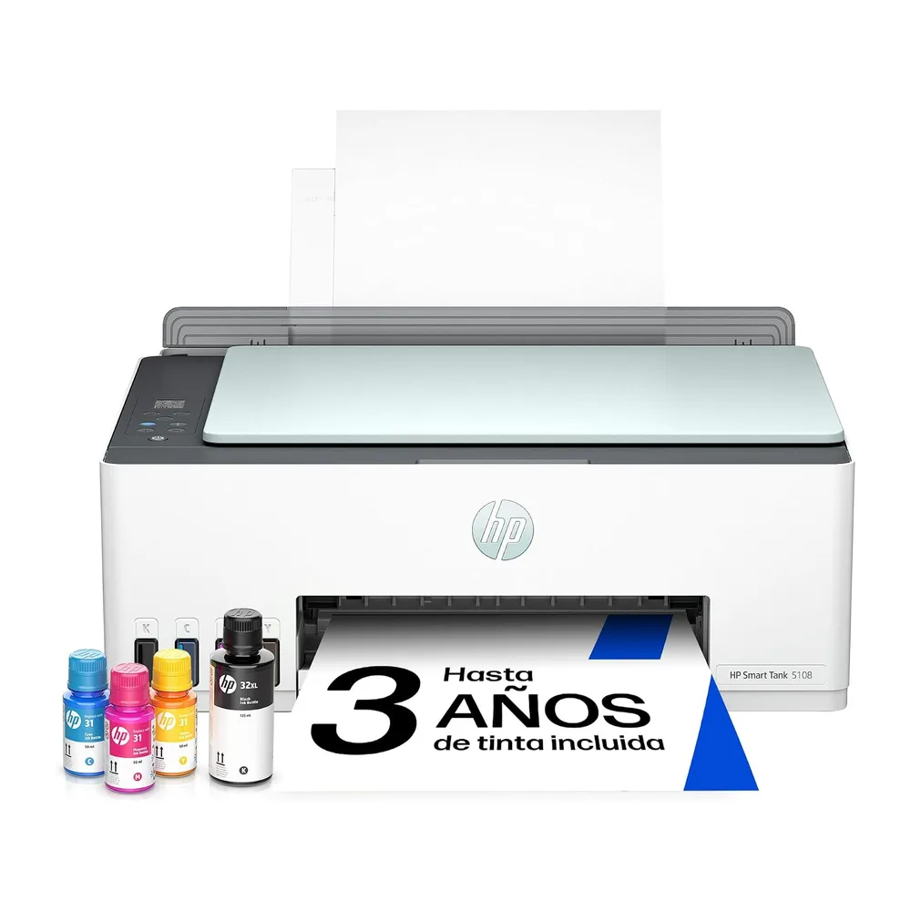 HP Impresora Multifunción Tinta Smart Tank 5108 Wi-Fi