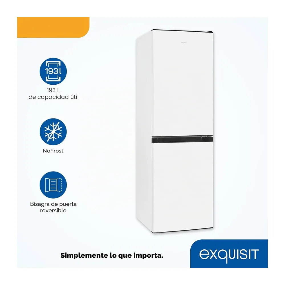 Exquisit® Frigorífico Combi No Frost 193L Blanco Clase E Multi Air Flow [Clase de eficiencia energética E] — 3