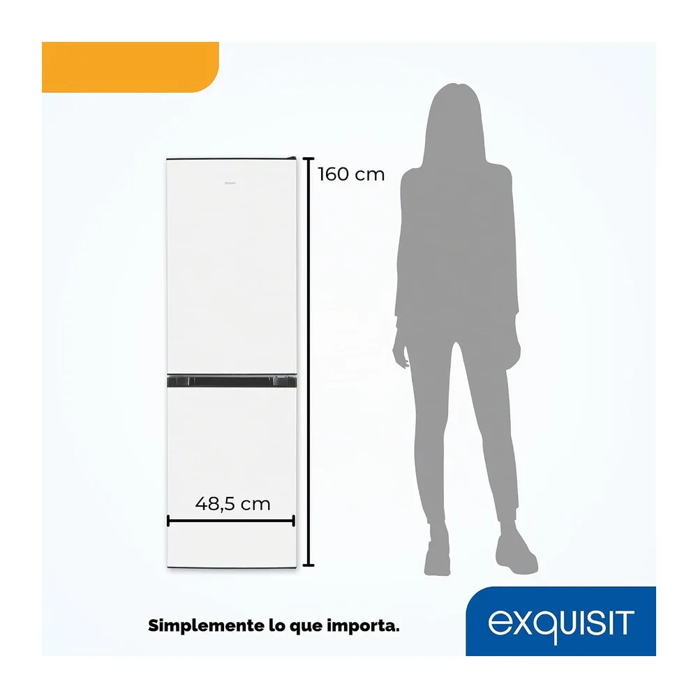 Exquisit® Frigorífico Combi No Frost 193L Blanco Clase E Multi Air Flow [Clase de eficiencia energética E] — 6