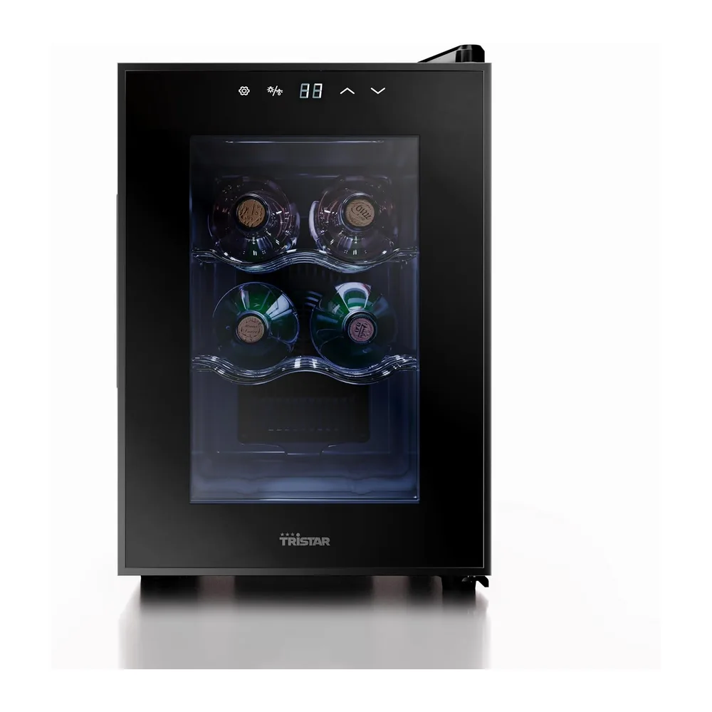 Tristar Vinoteca Grande Saignée – Para hasta 6 botellas – 17 L – Termoeléctrica – Puerta de cristal –