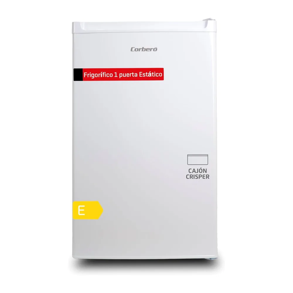 Corberó – Frigorífico 1 Puerta | CF1PM8024 | Nevera 80L + 12L Congelador | 84.5 cm | Cajón Crisper |
