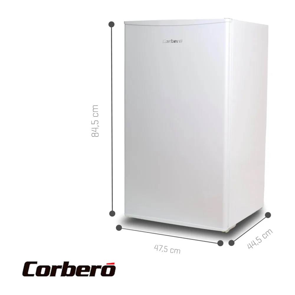 Corberó – Frigorífico 1 Puerta | CF1PM8024 | Nevera 80L + 12L Congelador | 84.5 cm | Cajón Crisper | — 2