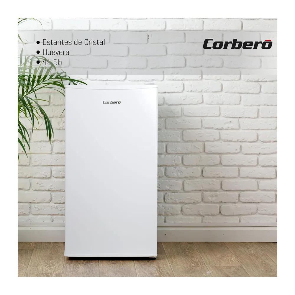 Corberó – Frigorífico 1 Puerta | CF1PM8024 | Nevera 80L + 12L Congelador | 84.5 cm | Cajón Crisper | — 5