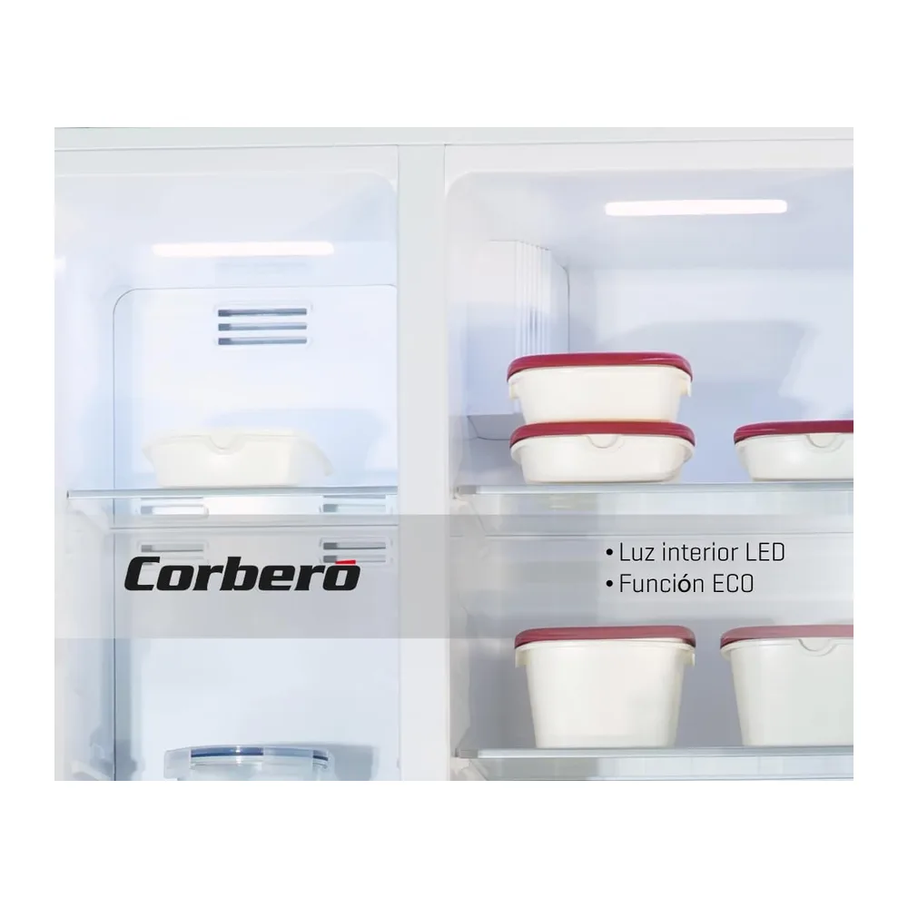 Corbero - Frigorífico Americano 2 Puertas | CFSBSH634NFW | 442L| 177 cm| No Frost | Inverter | Display | — 4