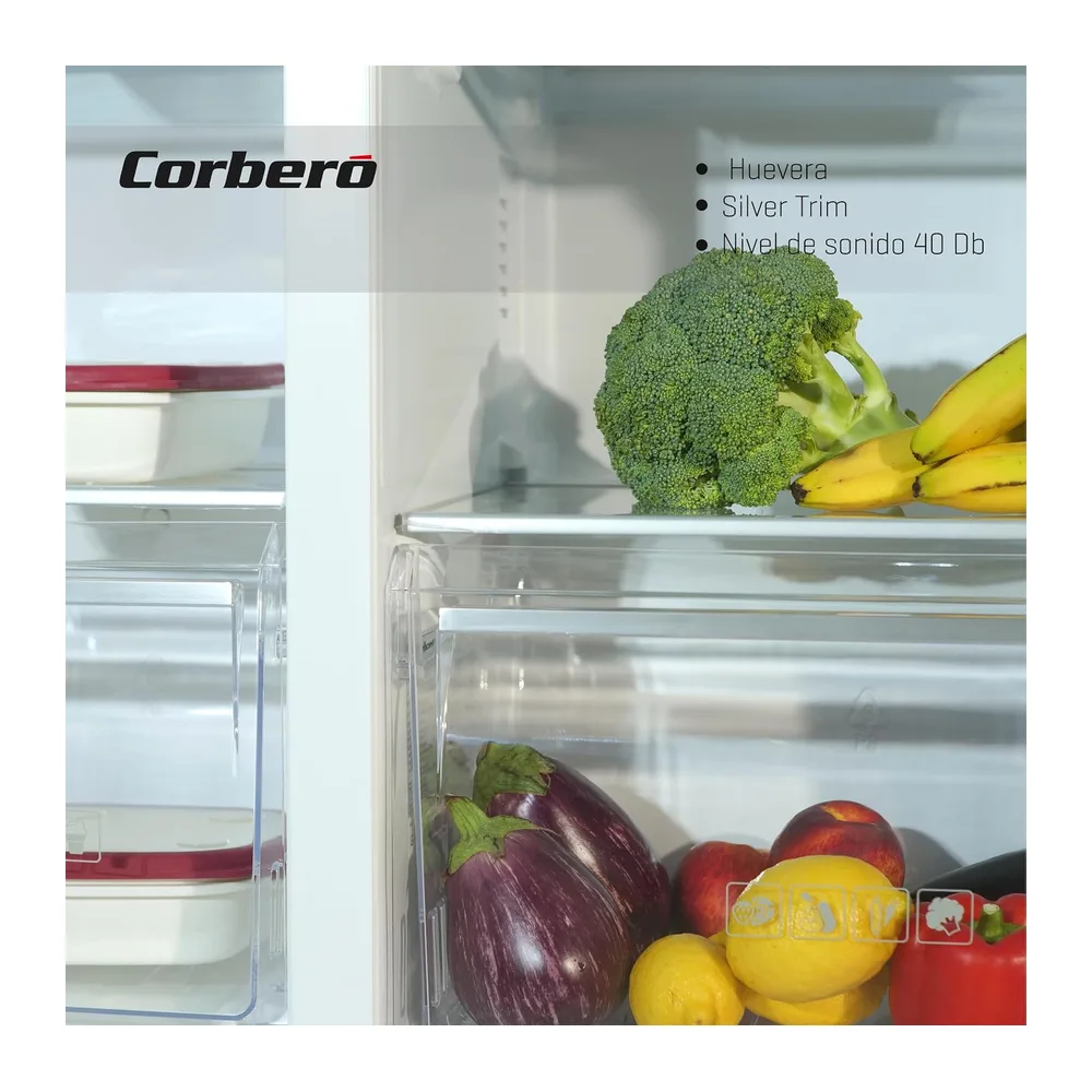 Corbero - Frigorífico Americano 2 Puertas | CFSBSH634NFW | 442L| 177 cm| No Frost | Inverter | Display | — 5