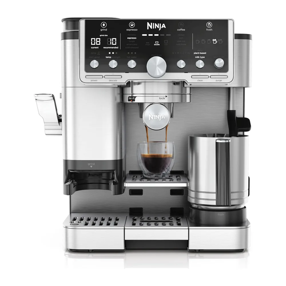 Ninja Luxe Pro, Cafetera 3 en 1 para Espresso, Plata, ES701EU