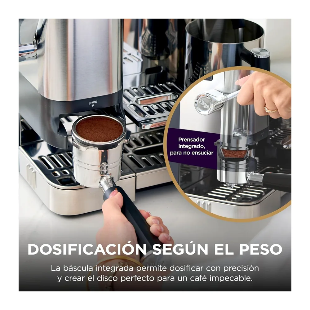 Ninja Luxe Pro, Cafetera 3 en 1 para Espresso, Plata, ES701EU — 3
