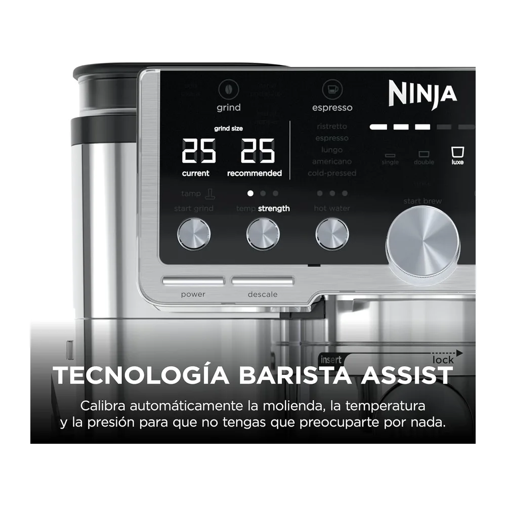 Ninja Luxe Pro, Cafetera 3 en 1 para Espresso, Plata, ES701EU — 6