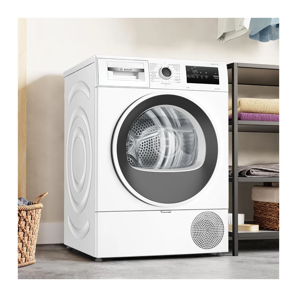 Bosch - Secadora con bomba de calor, 8 kg, AutoDry, Antivibraciones, Blanco, WTR83200ES [Clase de eficiencia — 3