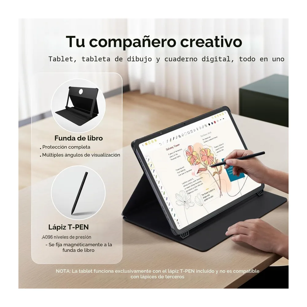 TCL NXTPAPER 14 WiFi + Funda + Pen - Tablet de 14.25" 2.4K, Octa-Core, 8GB de RAM (+8GB Extensión RAM), — 2