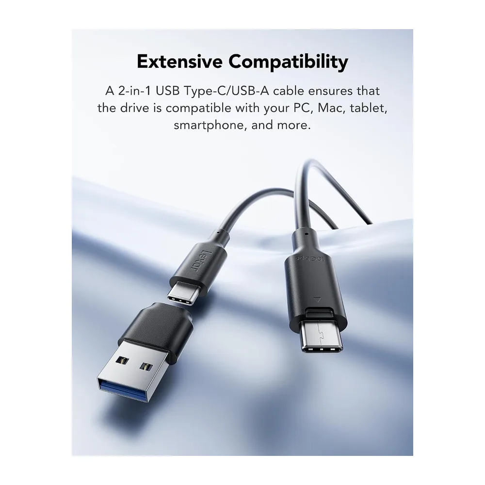 Lexar ES3 SSD Externo 1TB, SSD Portátil, PSSD hasta 1050MB/s Lectura — 6
