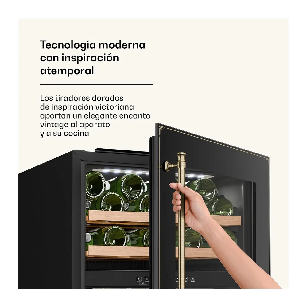 Klarstein Vinsider Victoria 36 Vinoteca - 36 Botellas, 2 Zonas, 5-22°C, Control Táctil, Iluminación LED, — 4