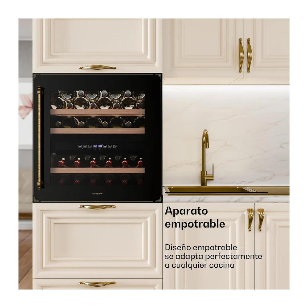 Klarstein Vinsider Victoria 36 Vinoteca - 36 Botellas, 2 Zonas, 5-22°C, Control Táctil, Iluminación LED, — 6