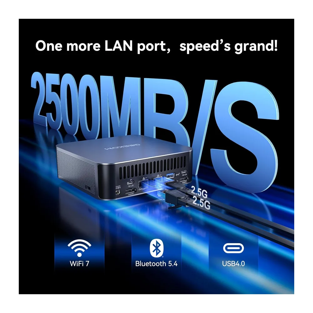 GEEKOM GT1 Mega U9 AI Mini PC con Intel Core U9 185H — 3