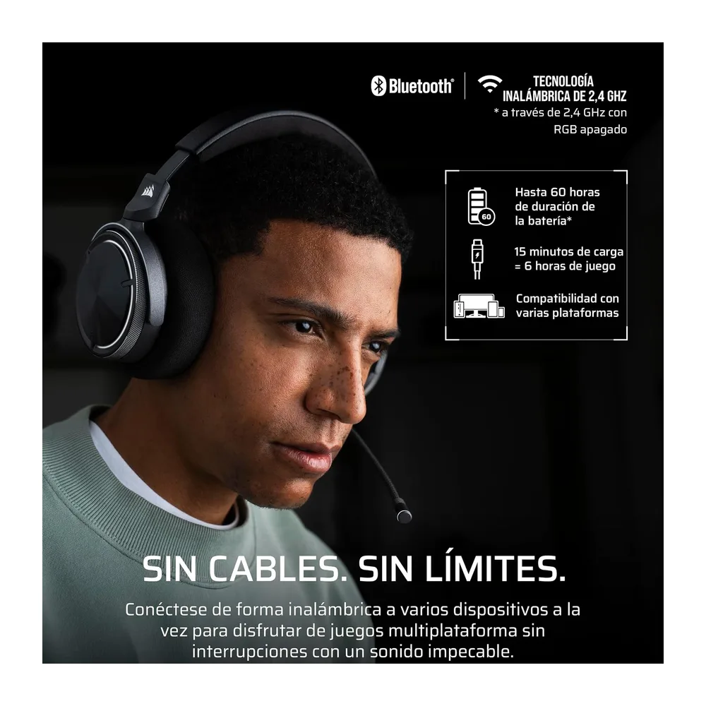 Corsair Virtuoso MAX Wireless Auriculares para Juegos con Bluetooth — 6