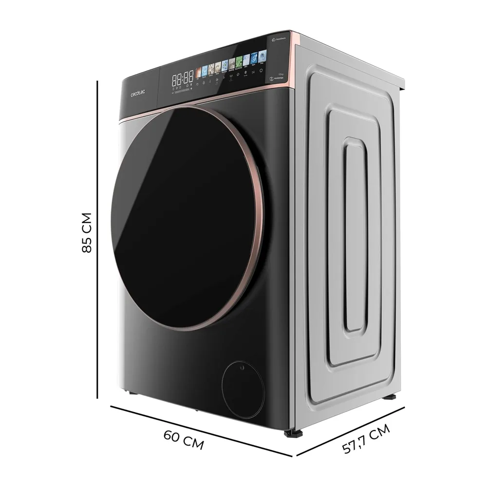 Cecotec Lavadora 10 Kg Carga Frontal Autodosis Bolero DressCode 10900 Autodose Inverter FullColor Steel A — 2