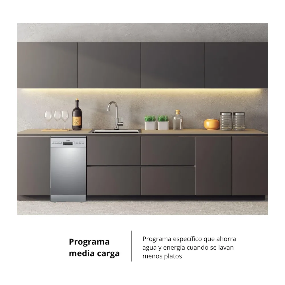 Corberó - Lavavajillas Plus 45 cm | CLVM403X | 10 Cubiertos, 5 Programas con 4 Temperaturas, Indicadores LED — 6