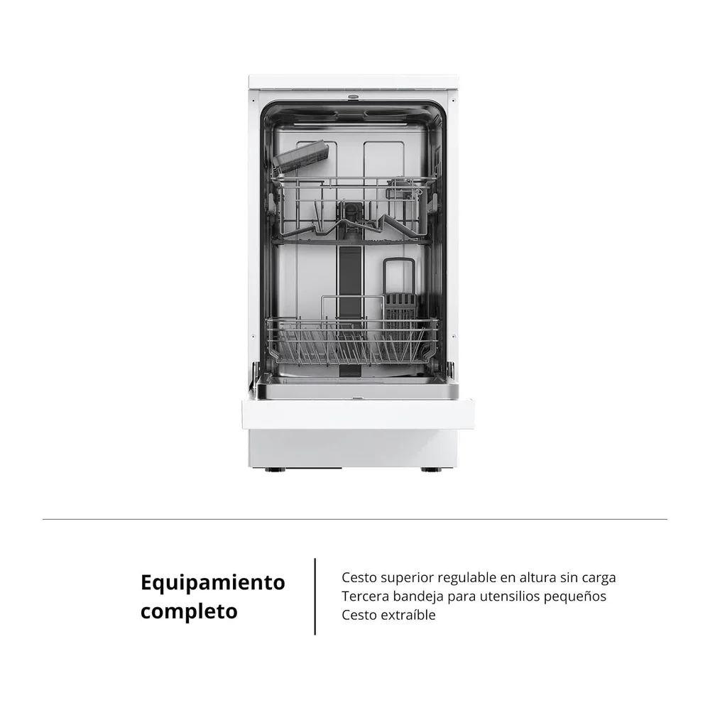 Corberó - Lavavajillas Plus 45cm | CLVM403W | 10 Cubiertos 5 Programas con 4 Temperaturas, Indicadores LED, — 4